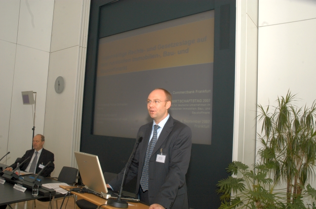 Wirtschaftstag des BVMW mit der Commerzbank Frankfurt am Main und dem Zentrum für Marketing des russischen Unternehmer – Verbandes RSPP, 05.09.2007 in Frankfurt/Main